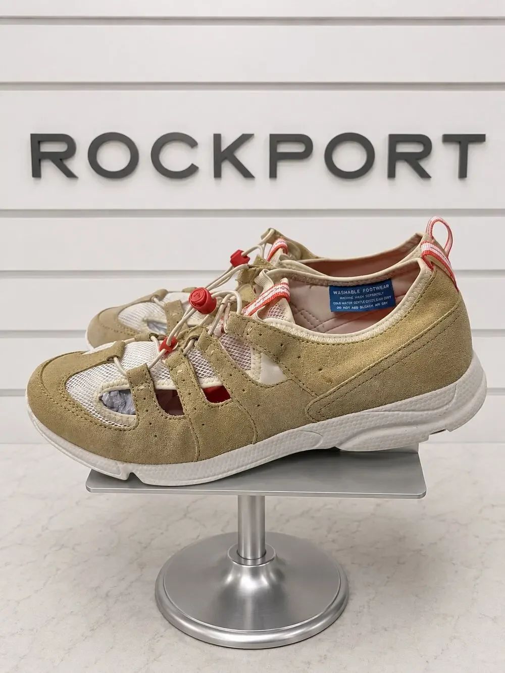 Rockport A14919 Washable Fisherman Sport Shoes Beige Women’s 8.5
